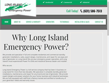 Tablet Screenshot of longislandemergencypower.com